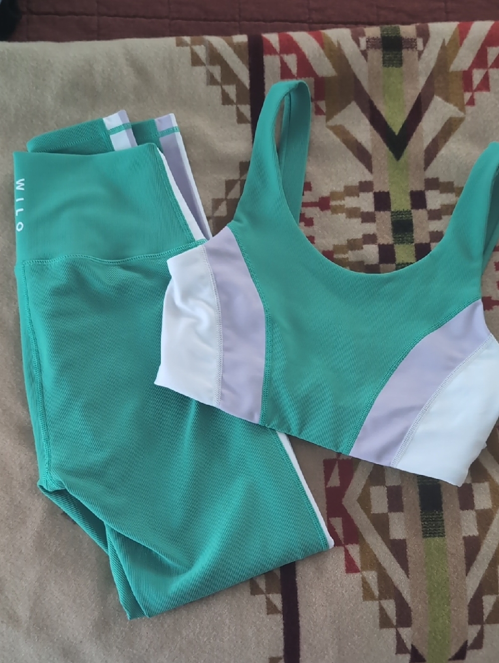 Wilo Teal High-Waist Leggings & Sports Bra Set